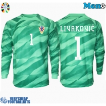 Croatia Dominik Livakovic #1 Goalkeeper Replica Away Shirt Euro 2024 Long Sleeve